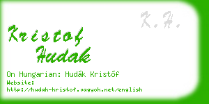 kristof hudak business card