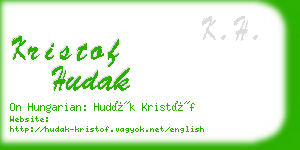 kristof hudak business card